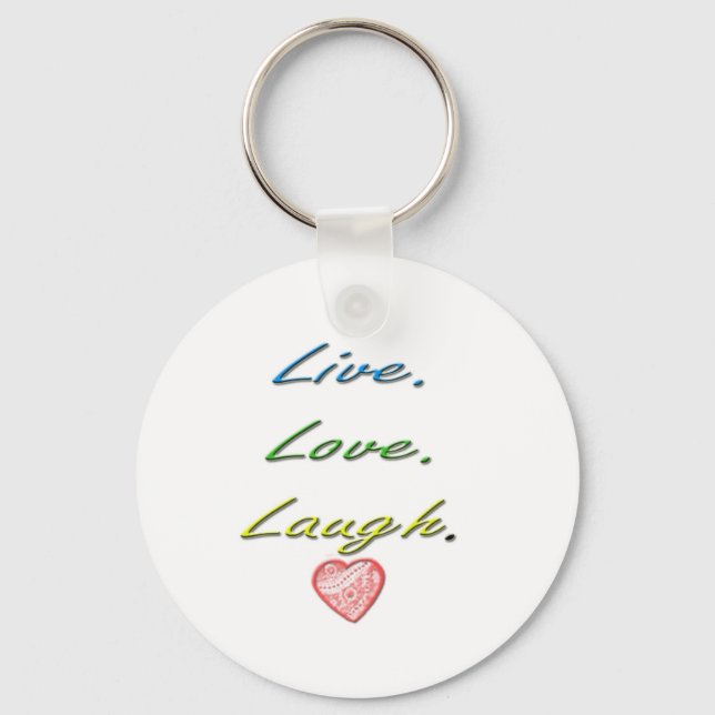 Porte-clés Live Love Laugh (Recto)