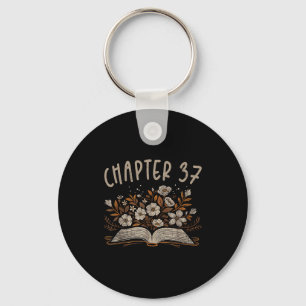 Porte-clés Livre de 37e anniversaire Bookworm 37 ans pour Bo