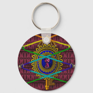Porte-clés Livre de conte de fées de fantasy enchanté antique