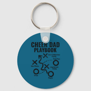Porte-clés Livre de jeu papa cheer drôle fier de cheerleading