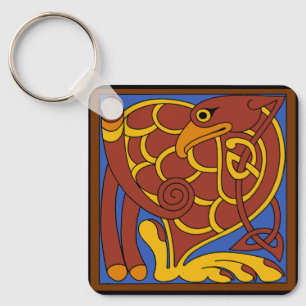 Porte-clés Livre De Kells Celtic Knot Oiseau Médiéval