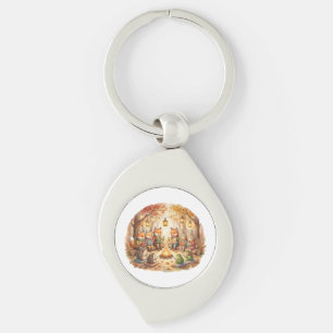 Porte-clés Livre de la forêt Coussin cottagecore de la forê