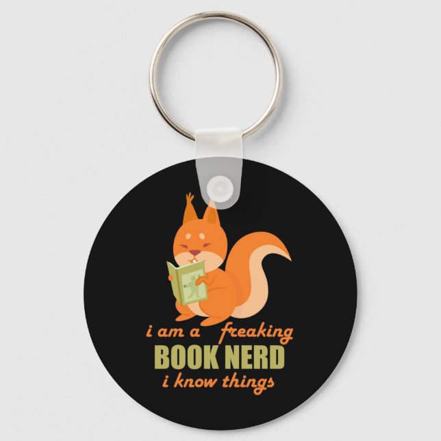 Porte-clés Livre Nerd écureuil (Recto)