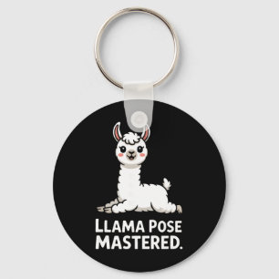 Porte-clés Llama a maîtrisé la pose Mignon Lama de yoga Art _