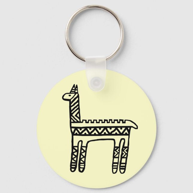 Porte-clés Llama-BW (Recto)