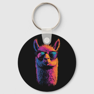 Porte-clés Llama Drôle Avec Sungles Coloré Pas De Drame Anima