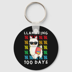 Porte-clés Llamazing 100 Jours D'École Enfants Llama Enseigna