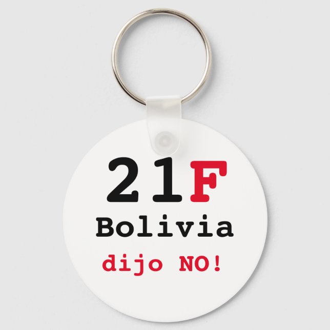 Porte-clés Llavero Bolivia dijo NO (Recto)