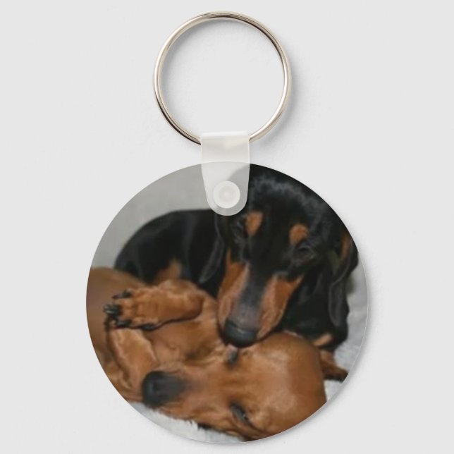 Porte-clés Llavero Botón Básico teckels (Recto)