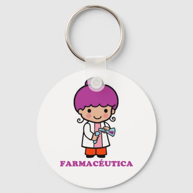 Porte-clés Llavero de farmaceutica (Recto)