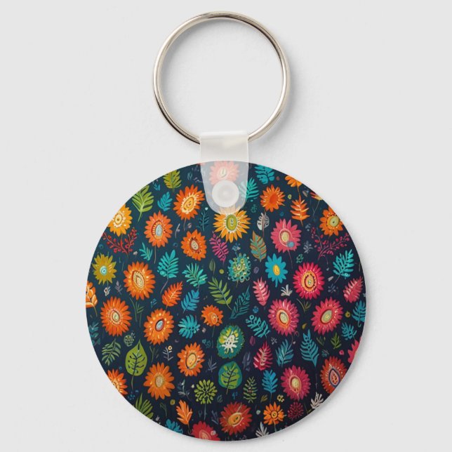 Porte-clés Llavero diseño floreado (Recto)