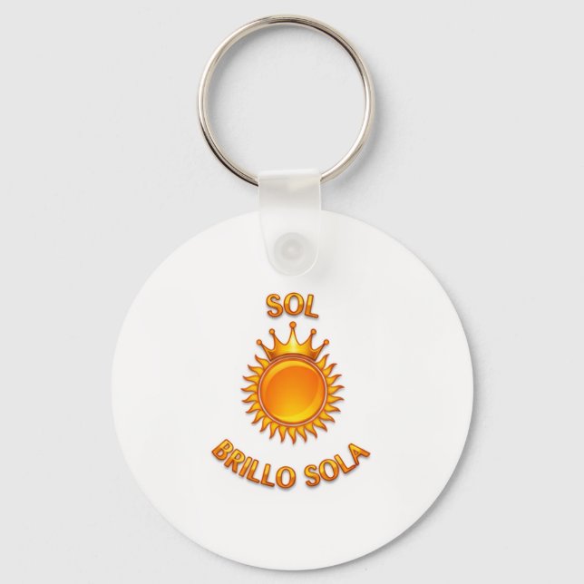 Porte-clés Llavero Tipo Chapa con Logo Sol Brillo Sola | Acce (Recto)