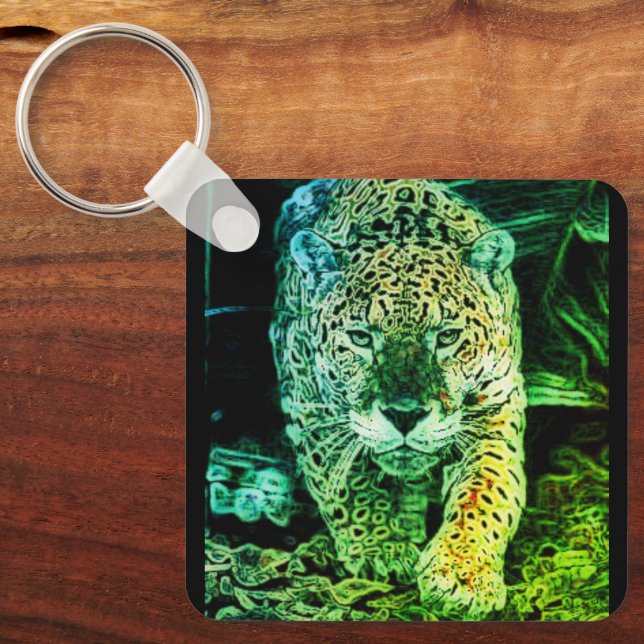 Porte-clés Llavero tipo chapa jaguar (Recto)