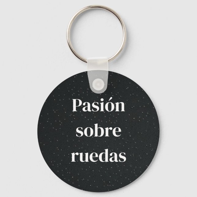 Porte-clés llavero vilianes con frase del mundo del motor  (Recto)