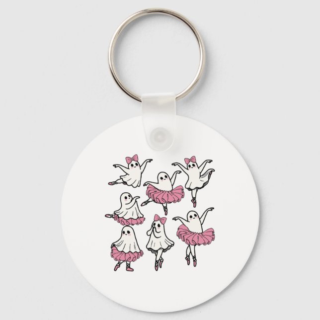 Porte-clés Llet Ghost Dancer Cute Boo Danser Halloween (Recto)