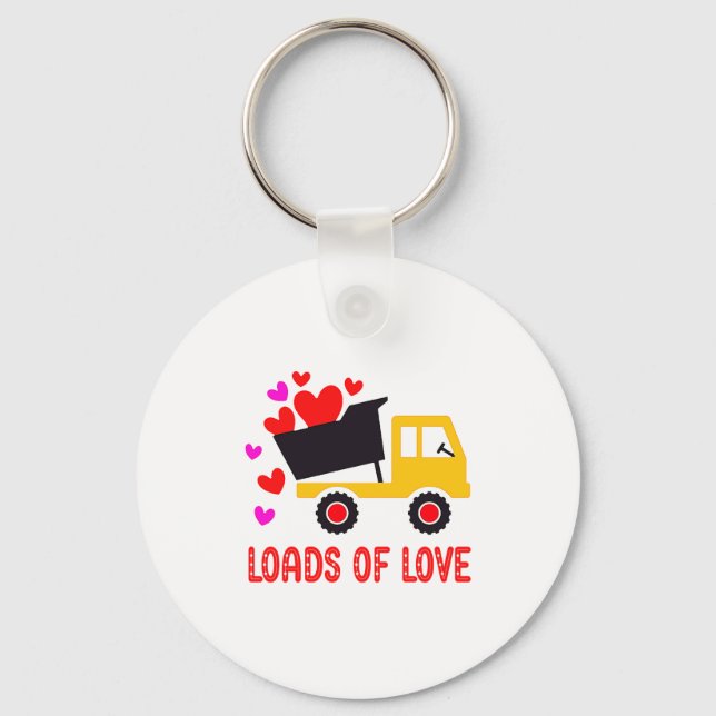 Porte-clés Loads Of Love Toddler Truck Valentines Day For K  (Recto)