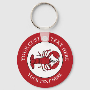 Porte-clés Lobster Custom Text Logo Icon