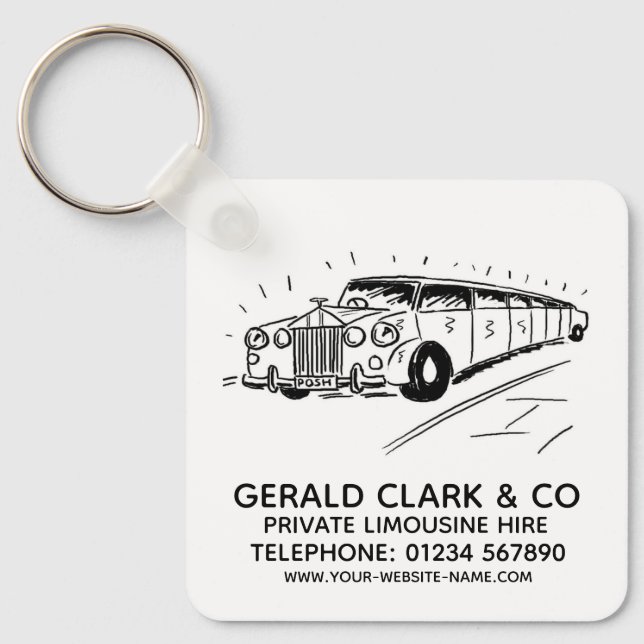 Porte-clés Location Limousine Étendue De Luxe (Recto)