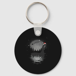 Porte-clés Loch Ness Monster Pleine lune de Noël Nessie Xmas