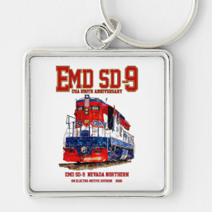 Porte-clés Locomotive EMD SD-9 USA 250e anniversaire Heritage