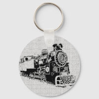 Locomotive noire et blanche