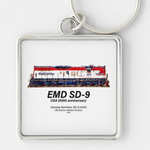 Porte-clés Locomotive patrimoniale EMD SD-9 USA 250e annivers