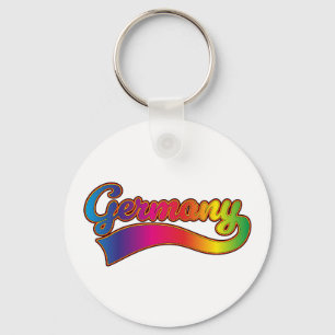 Porte-clés logo Allemagne arc-en-ciel