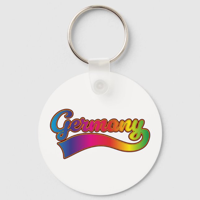 Porte-clés logo Allemagne arc-en-ciel (Recto)