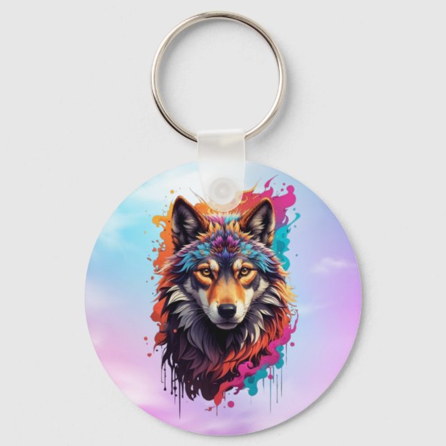 Porte-clés Logo animal Wolf Design-87694 (Recto)