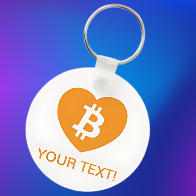 Porte-clés Logo Bitcoin en coeur (Créateur téléchargé)