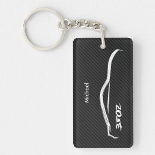 Porte-clés Logo blanc du traçage 350Z