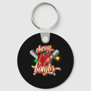 Porte-clés Logo Cherry Bombs Équipe Softll Correspondance Pou