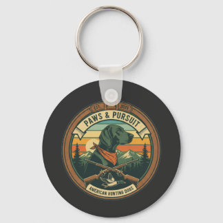 Porte-clés Logo Chien de Chasse Paws & Pursuit Vintage - Amér