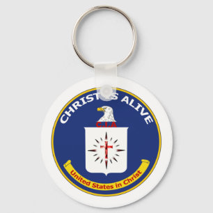 Porte-clés Logo CIA "Le Christ est vivant"