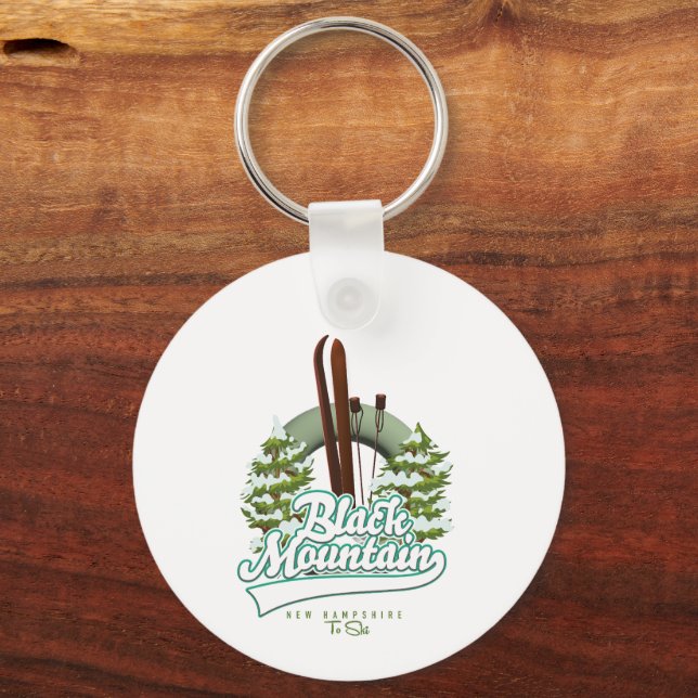 Porte-clés Logo de Black Mountain New Hampshire Ski. (Verso)