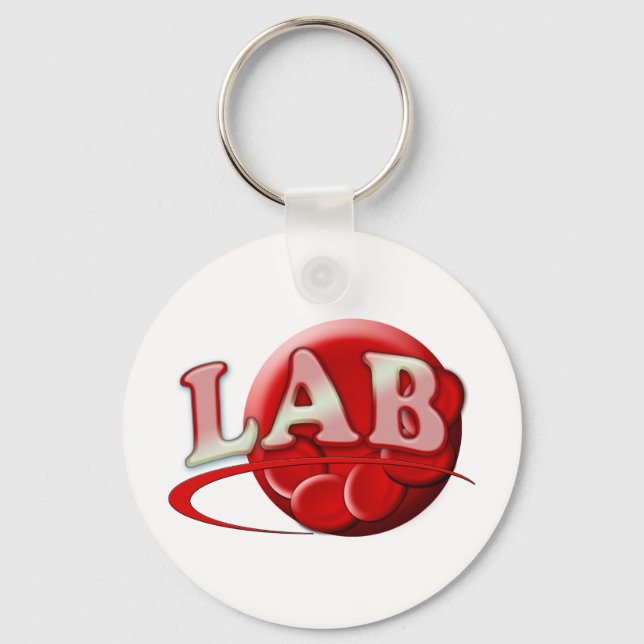 PORTE-CLÉS LOGO DE BOUCHON DE LABORATOIRE RBC MLT - CLINIQUE  (Recto)