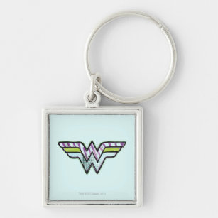 Porte-clés Logo de croquis couleur Wonder Woman