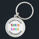 Porte-clés Logo de Custom Business<br><div class="desc">Logo Professionnel Promotionnel Social Media Name Entreprise Slogan Professional Personnalisé Timbre Cadeau - Ajouter Votre Logo - Image - Photo / Business Slogan - Tagline - Nom - Entreprise / Social Media Handle - Site Internet - Email - Téléphone - Coordonnées ! Redimensionner et déplacer ou supprimer et ajouter des...</div>