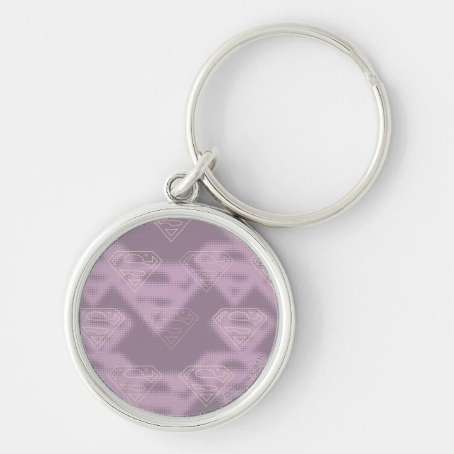 Porte-clés Logo de demi-ton violet supergirl (Devant)
