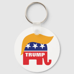 Porte-clés Logo de Donald Trump Hair GOP Elephant