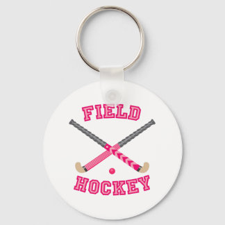 Porte-clés Logo de hockey sur gazon rose