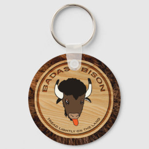 Porte-clés Logo de la ferme de bisons de Badass