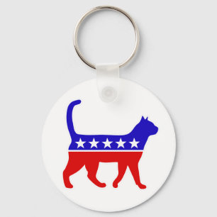 Porte-clés Logo de la fête du chat Feline Politique Grand Par