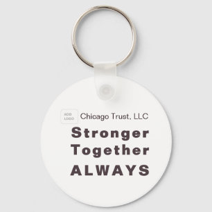 Porte-clés Logo de l'entreprise Stronger Together