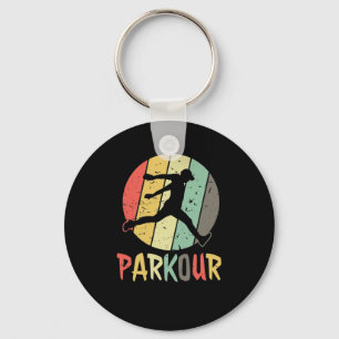Porte-clés Logo de Parkour en rétro couleurs