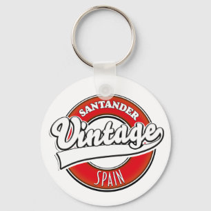 Porte-clés logo de Santander Espagne style vintage