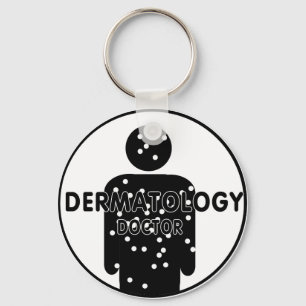 PORTE-CLÉS LOGO DE SILHOUETTE DE DERMATOLOGIE DE DR