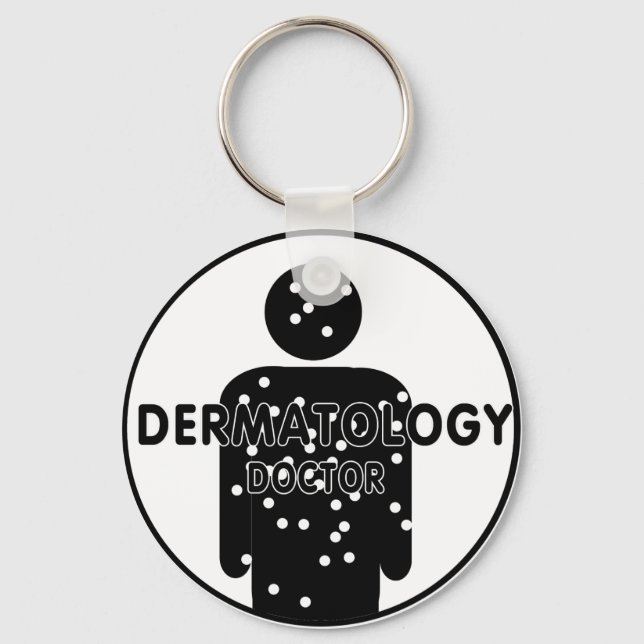 PORTE-CLÉS LOGO DE SILHOUETTE DE DERMATOLOGIE DE DR (Recto)