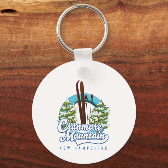Porte-clés logo de ski Cranmore Mountain New Hampshire  (Verso)