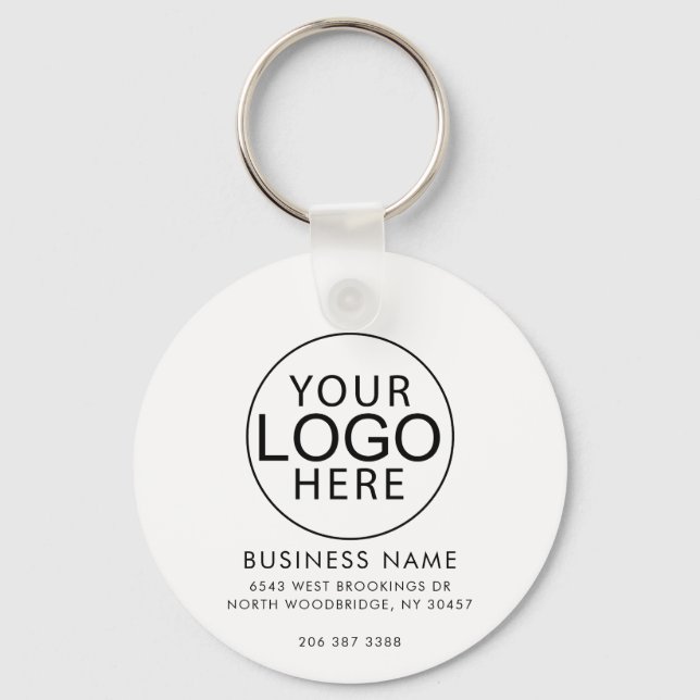 Porte-clés Logo de société moderne Code QR Promotionnel Perso (Recto)